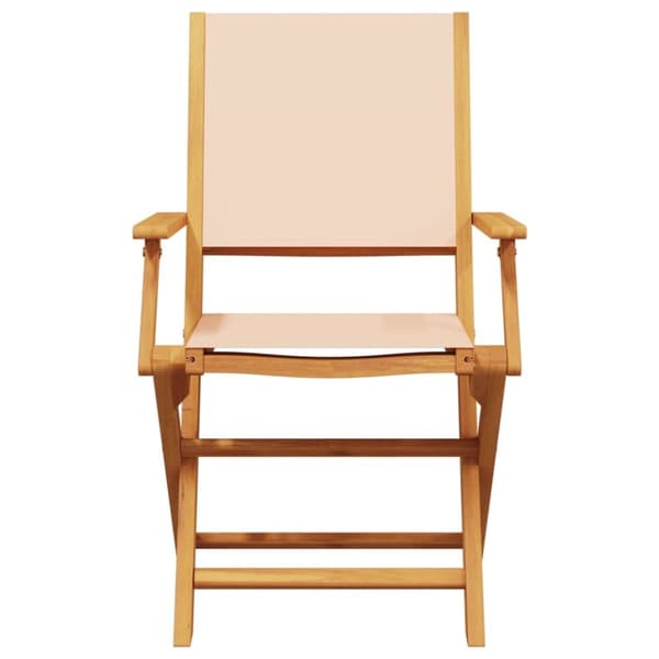 vidaXL bistrosæt 3 dele stof og massivt træ beige