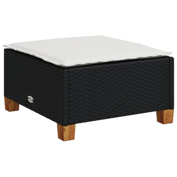 vidaXL sofasæt til haven 8 dele med hynder polyrattan sort