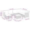 Miniatyrbillede 9 af 11: vidaXL sofasæt til haven 8 dele med hynder polyrattan sort