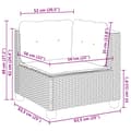 Miniatyrbillede 11 af 11: vidaXL sofasæt til haven 8 dele med hynder polyrattan sort