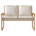 Miniatyrbillede 5 af 11: vidaXL loungesæt til haven 4 dele med hynder polyrattan beige