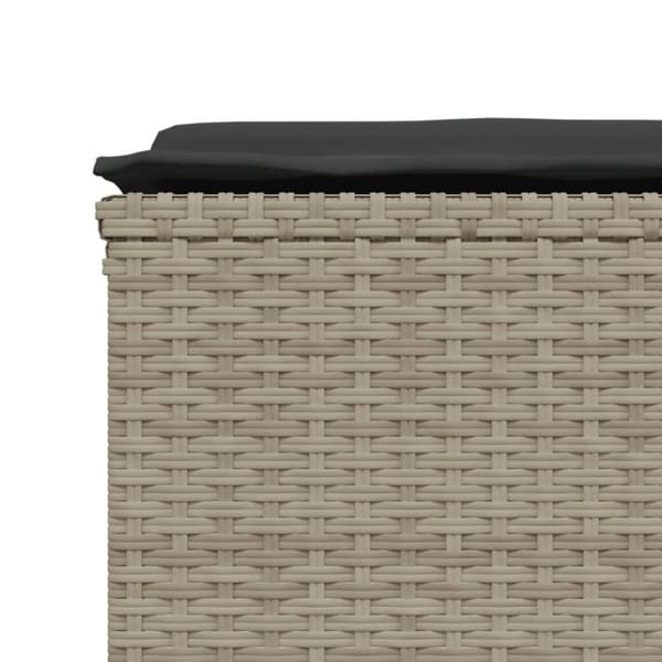 vidaXL sofasæt 5 dele med hynder polyrattan lysegrå