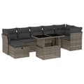 Miniatyrbillede 2 af 11: vidaXL sofasæt til haven 8 dele med hynder polyrattan grå