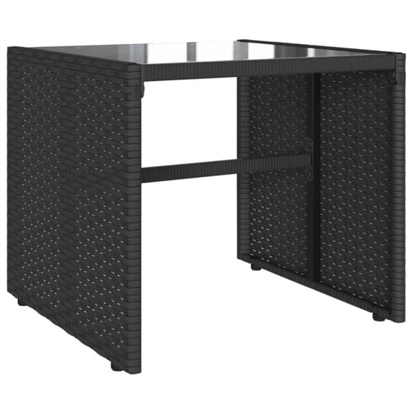 vidaXL sofasæt til haven 4 dele med hynder polyrattan sort
