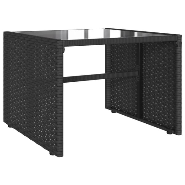 vidaXL sofasæt til haven 4 dele med hynder polyrattan sort