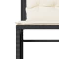 Miniatyrbillede 7 af 11: vidaXL sofasæt til haven 4 dele med hynder polyrattan sort