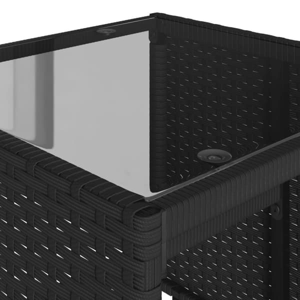 vidaXL sofasæt til haven 4 dele med hynder polyrattan sort