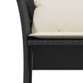 Miniatyrbild 8 av 11: vidaXL Reclinerstol för trädgården med fotpall svart konstrotting