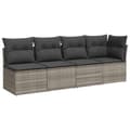 Miniatyrbillede 5 af 11: vidaXL sofasæt til haven 9 dele med hynder polyrattan grå