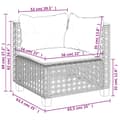 Miniatyrbillede 8 af 9: vidaXL sofaesæt til haven 7 dele med hynder polyrattan grå