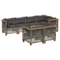 Miniatyrbillede 2 af 9: vidaXL sofaesæt til haven 7 dele med hynder polyrattan grå