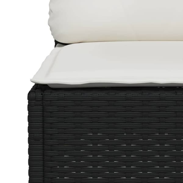 vidaXL sofasæt til haven 9 dele med hynder polyrattan sort