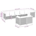 Miniatyrbillede 6 af 9: vidaXL sofasæt til haven 8 dele med hynder polyrattan sort