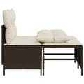 Miniatyrbillede 3 af 8: vidaXL sofasæt til haven 4 dele med hynder polyrattan brun