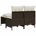 Miniatyrbillede 4 af 8: vidaXL sofasæt til haven 4 dele med hynder polyrattan brun