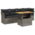 Miniatyrbillede 2 af 3: vidaXL sofasæt 5 dele med hynder polyrattan grå