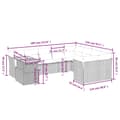 Miniatyrbillede 3 af 3: vidaXL sofasæt til haven 10 dele med hynder polyrattan grå