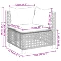 Miniatyrbillede 10 af 11: vidaXL sofaesæt til haven 7 dele med hynder polyrattan grå