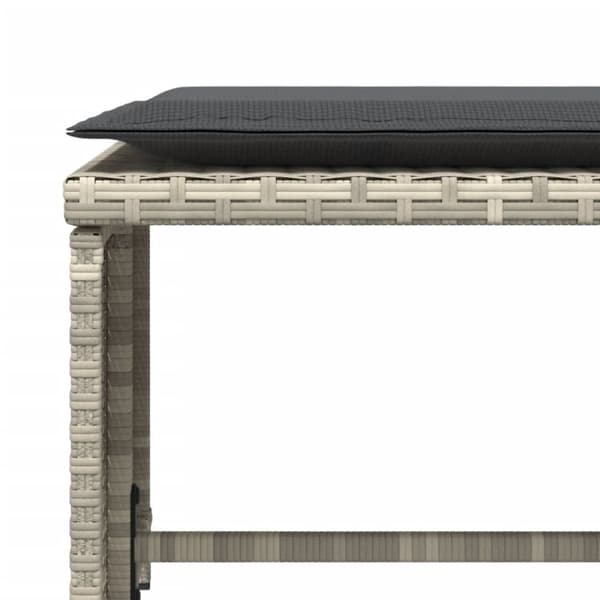 vidaXL havestol med fodskammel polyrattan grå
