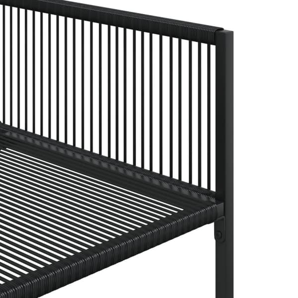 vidaXL 5-osainen Puutarhan ruokailuryhmä musta polyrottinki