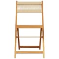 Miniatyrbilde 4 av 11: vidaXL Bistrosett 3 deler beige polypropylen og heltre