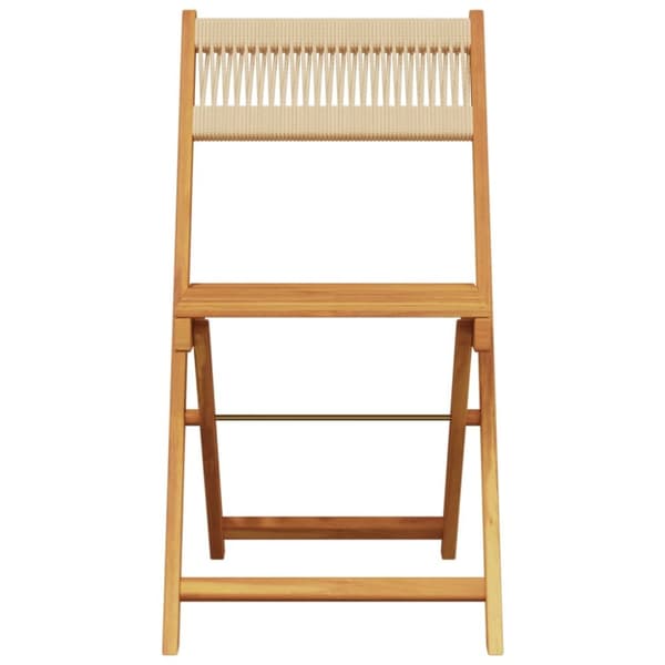 vidaXL Bistrosett 3 deler beige polypropylen og heltre