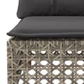 Miniatyrbillede 6 af 11: vidaXL sofasæt til haven 4 dele med hynder polyrattan grå