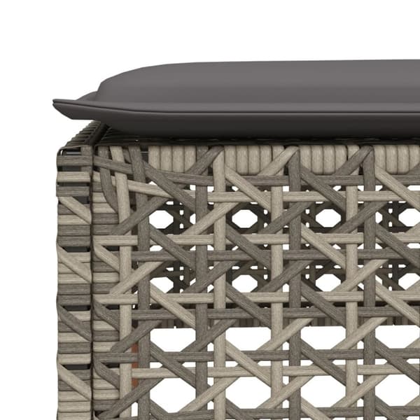 vidaXL sofasæt til haven 4 dele med hynder polyrattan grå