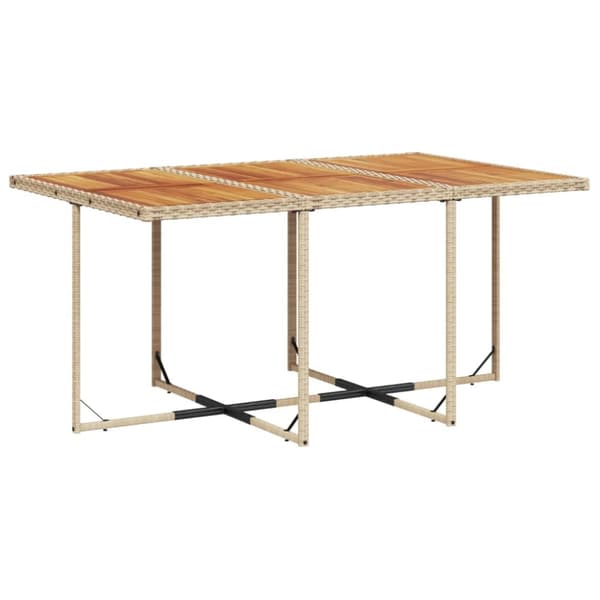 vidaXL spisebordssæt til haven 11 dele med hynder polyrattan beige