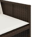 Miniatyrbillede 9 af 11: vidaXL spisebordssæt til haven 13 dele med hynder polyrattan brun