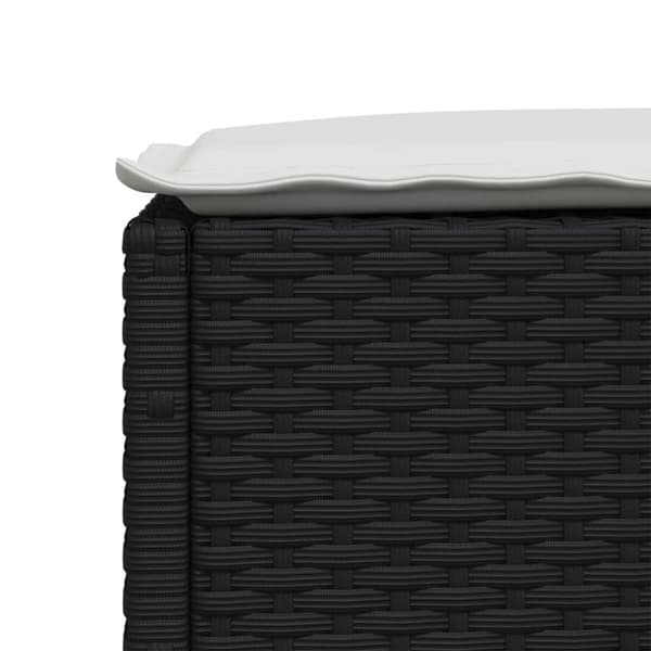 vidaXL sofasæt til haven 4 dele med hynder polyrattan sort