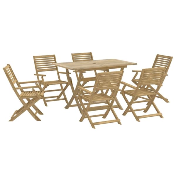 vidaXL Hagespisegruppe 7 deler heltre akasie