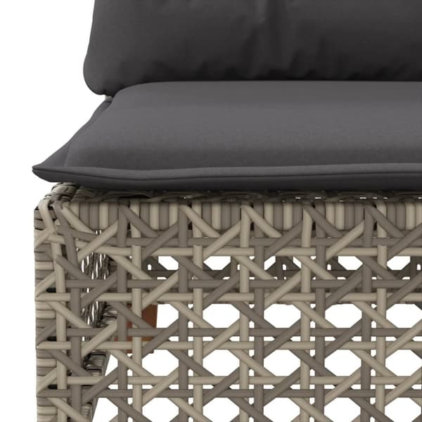 vidaXL sofasæt til haven 4 dele med hynder polyrattan grå