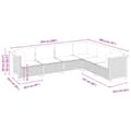Miniatyrbillede 6 af 9: vidaXL sofasæt til haven 6 dele med hynder polyrattan sort