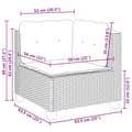 Miniatyrbillede 8 af 9: vidaXL sofasæt til haven 6 dele med hynder polyrattan sort