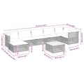 Miniatyrbillede 9 af 11: vidaXL sofasæt til haven 8 dele med hynder polyrattan grå
