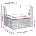 Miniatyrbillede 10 af 11: vidaXL sofaesæt til haven 7 dele med hynder polyrattan grå