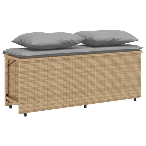 vidaXL spisebordssæt til haven 3 dele med hynder polyrattan beige