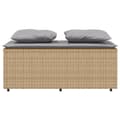 Miniatyrbillede 4 af 11: vidaXL spisebordssæt til haven 3 dele med hynder polyrattan beige