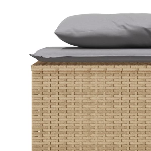 vidaXL spisebordssæt til haven 3 dele med hynder polyrattan beige