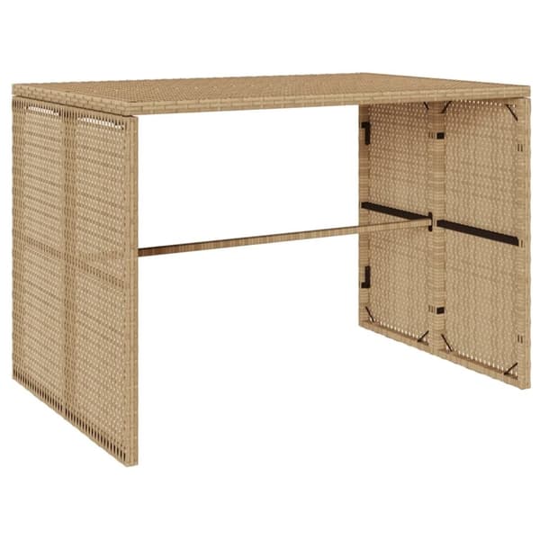 vidaXL spisebordssæt til haven 3 dele med hynder polyrattan beige
