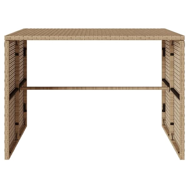 vidaXL spisebordssæt til haven 3 dele med hynder polyrattan beige