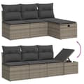 Miniatyrbillede 9 af 11: vidaXL sofasæt til haven 9 dele med hynder polyrattan grå