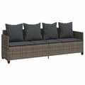 Miniatyrbillede 3 af 10: vidaXL sofasæt 5 dele med hynder polyrattan grå