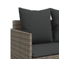 Miniatyrbillede 6 af 10: vidaXL sofasæt 5 dele med hynder polyrattan grå