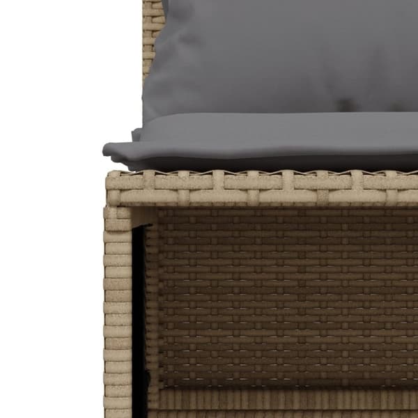 vidaXL sofasæt til haven 4 dele med hynder polyrattan beige