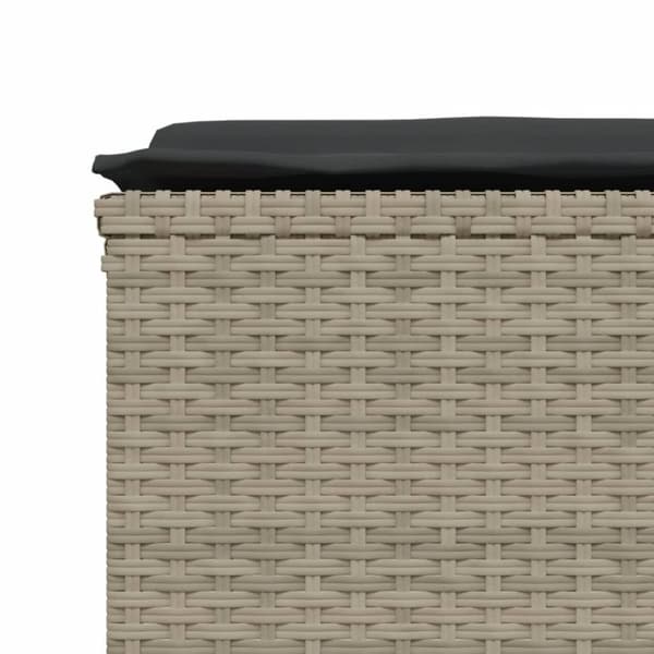 vidaXL sofasæt 5 dele med hynder polyrattan lysegrå