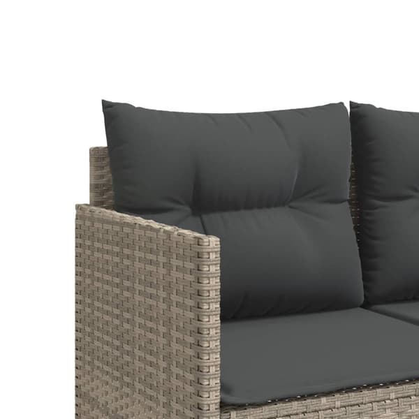 vidaXL sofasæt 5 dele med hynder polyrattan lysegrå