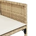 Miniatyrbild 5 av 10: vidaXL Matgrupp för trädgården med dynor 9 delar beige konstrotting