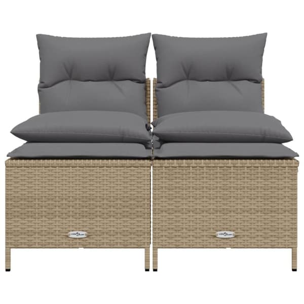 vidaXL sofasæt til haven 4 dele med hynder polyrattan beige